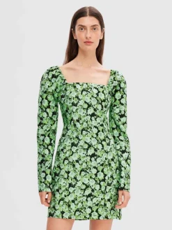 Natalie Ls Short Dress Black Aop