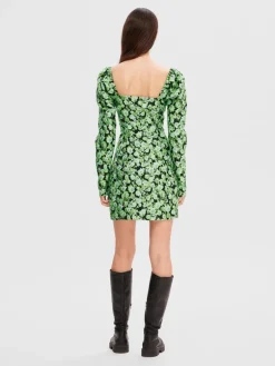 Natalie Ls Short Dress Black Aop