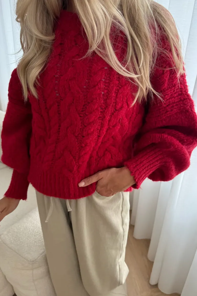 Nora Sweater Red