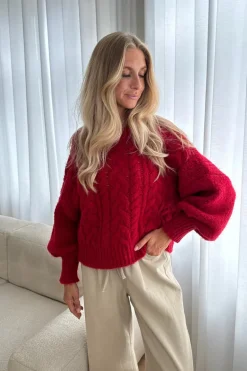 Nora Sweater Red