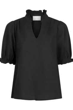 Odesa Linen Blouse Black