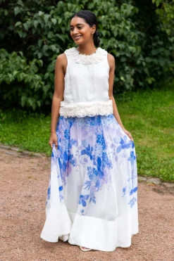 Organza Frilly Top Vintage White