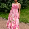 Organza Strap Dress Cherry Blossom