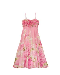 Organza Strap Dress Cherry Blossom