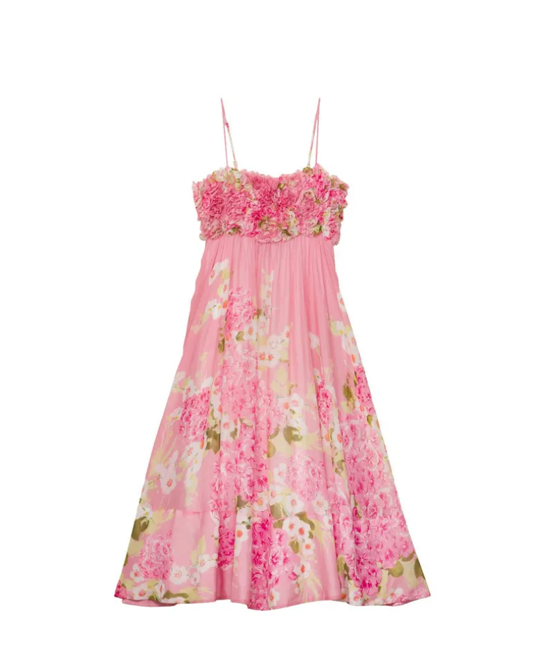 Organza Strap Dress Cherry Blossom