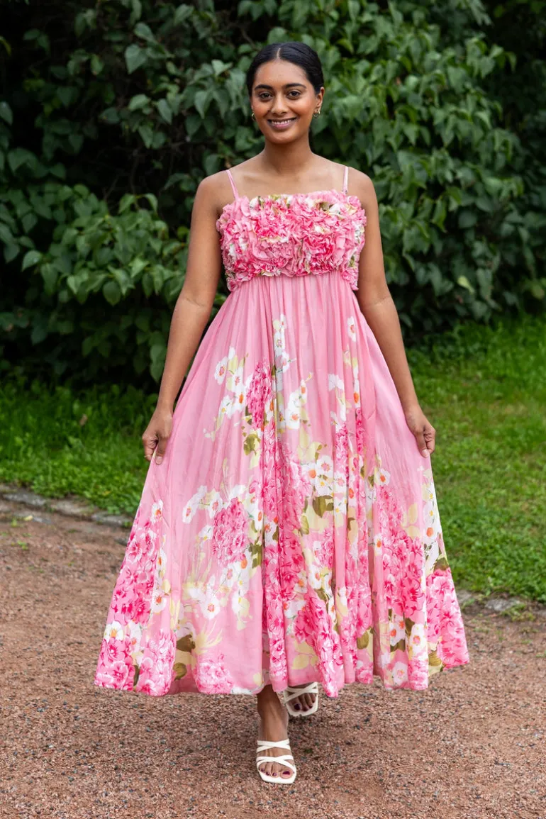 Organza Strap Dress Cherry Blossom
