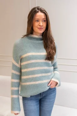 Ovalis Knit T-Neck Slate Green