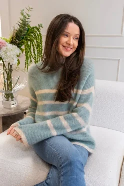 Ovalis Knit T-Neck Slate Green