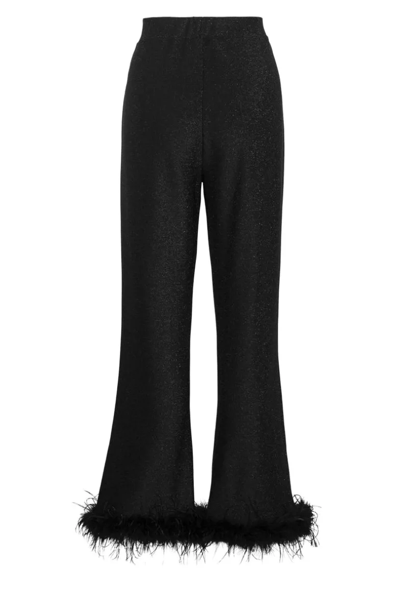 Peach Pants Black Glitter