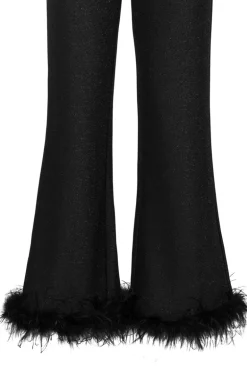 Peach Pants Black Glitter