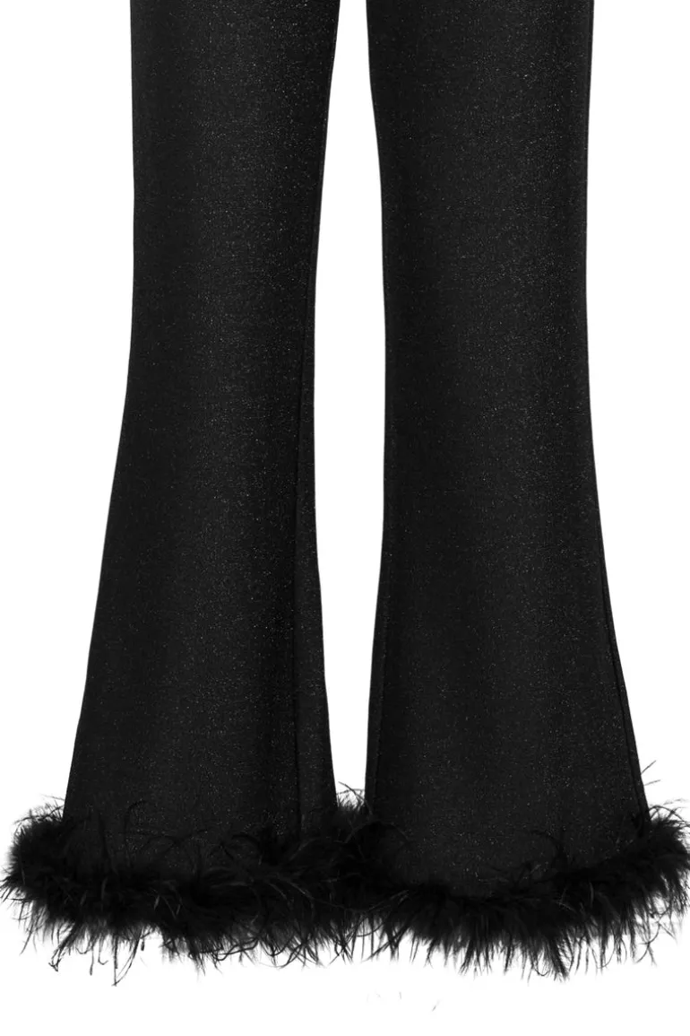 Peach Pants Black Glitter