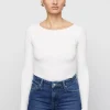 Petronella Rib Boatneck Ecru