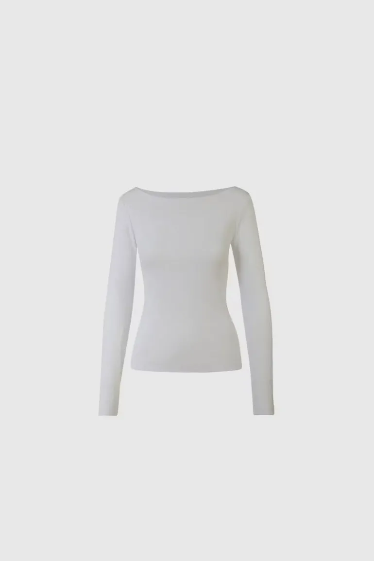 Petronella Rib Boatneck Ecru
