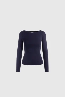 Petronella Rib Boatneck Navy