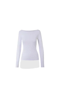 Petronella Rib Boatneck White