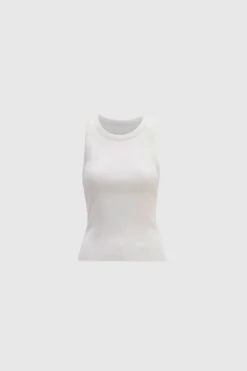 Pia Rib Singlet Ecru