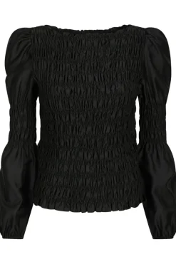 Polka Smock Shirt Black