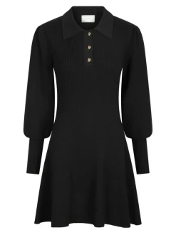 Polli Rib Knit Dress Black