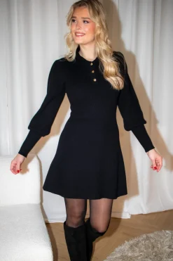 Polli Rib Knit Dress Black