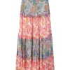 Print Long Skirt Chiffon mix