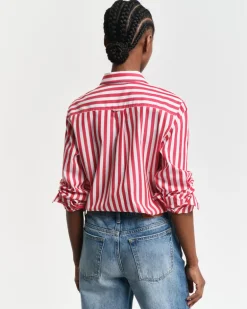 Regular Fit Wide Striped Poplin Shirt Bright Bed
