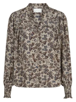 Rhia Drapy Ivy Blouse Taupe