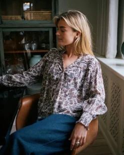 Rhia Drapy Ivy Blouse Taupe
