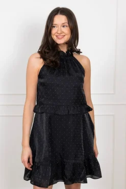 Rida Bedazzled Dress Black
