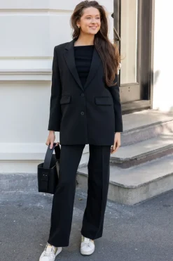 Rita Ls Relaxed Blazer Black