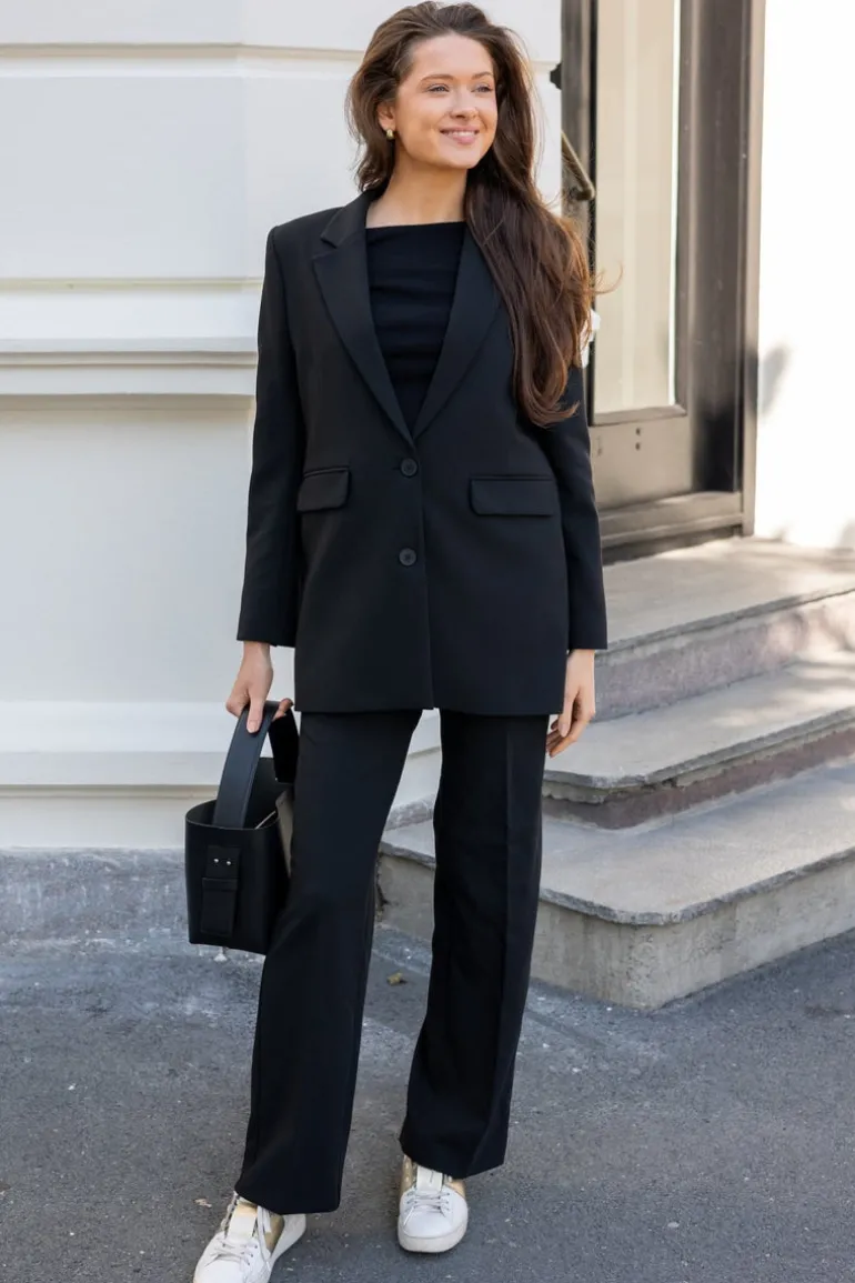 Rita Ls Relaxed Blazer Black