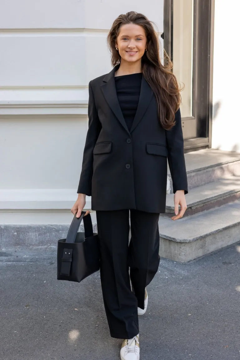 Rita Ls Relaxed Blazer Black