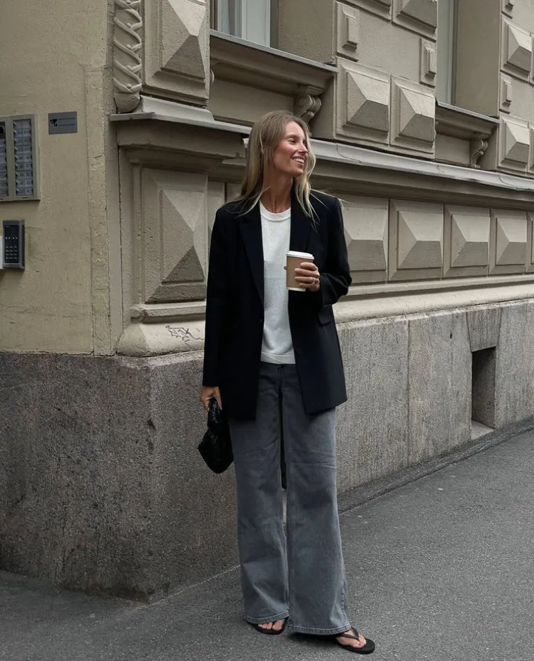 Rita Ls Relaxed Blazer Black