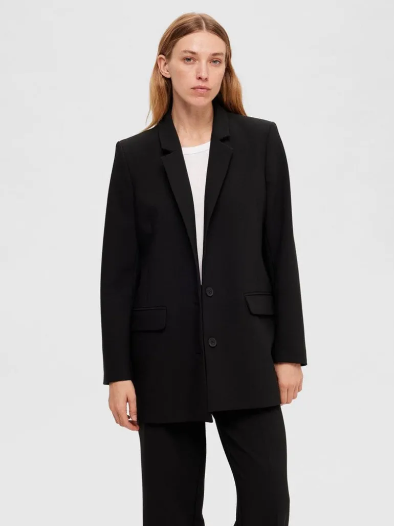 Rita Ls Relaxed Blazer Black
