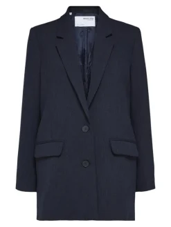 Rita Ls Relaxed Blazer Dark Sapphire Melange
