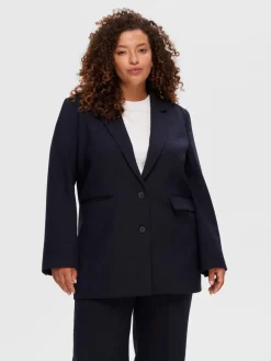 Rita Ls Relaxed Blazer Dark Sapphire Melange