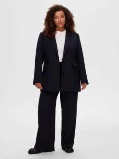 Rita Ls Relaxed Blazer Dark Sapphire Melange