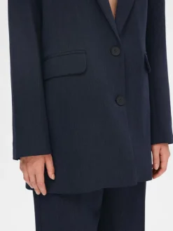 Rita Ls Relaxed Blazer Dark Sapphire Melange