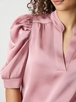 Roella Heavy Sateen Blouse Evening Rose