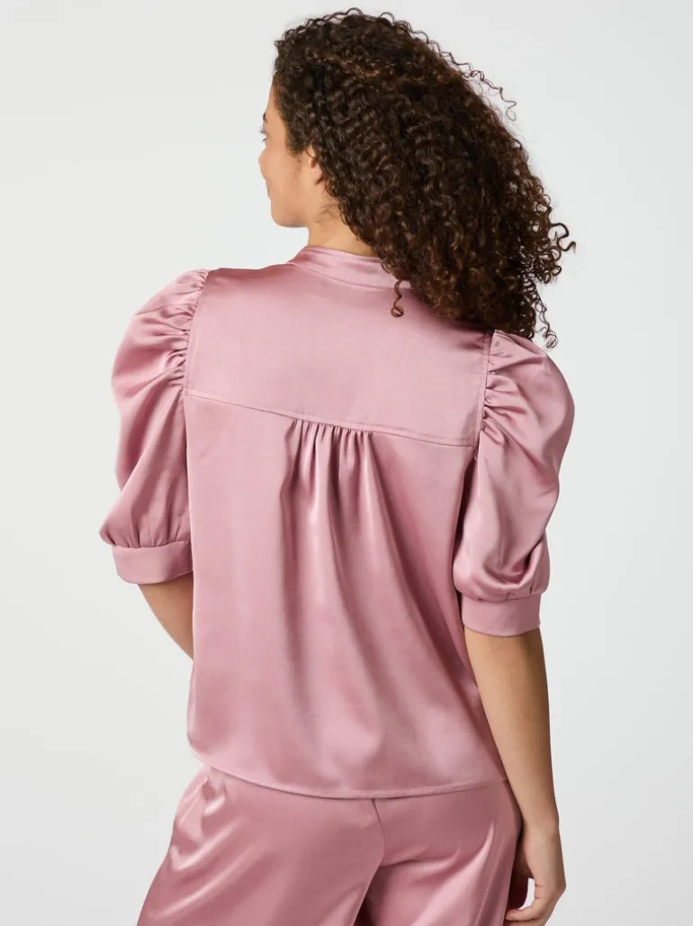 Roella Heavy Sateen Blouse Evening Rose