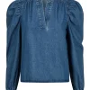 Rosslyn Denim Blouse Blue