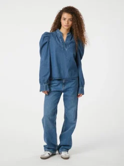 Rosslyn Denim Blouse Blue