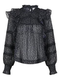 Sarna Mini Rose Blouse Black