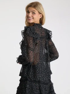 Sarna Mini Rose Blouse Black