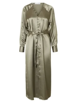 Selma Ls Ankle Dress Vetiver