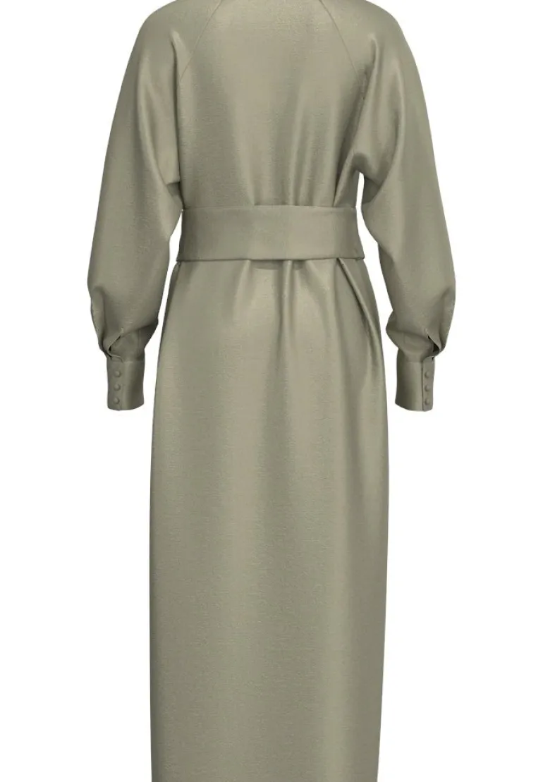 Selma Ls Ankle Dress Vetiver