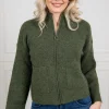 Sia Ras Ls Knit Zipper Cardigan Duffel Bag Melange
