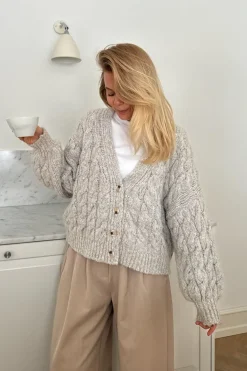 Siggaic Cardigan Light Greige