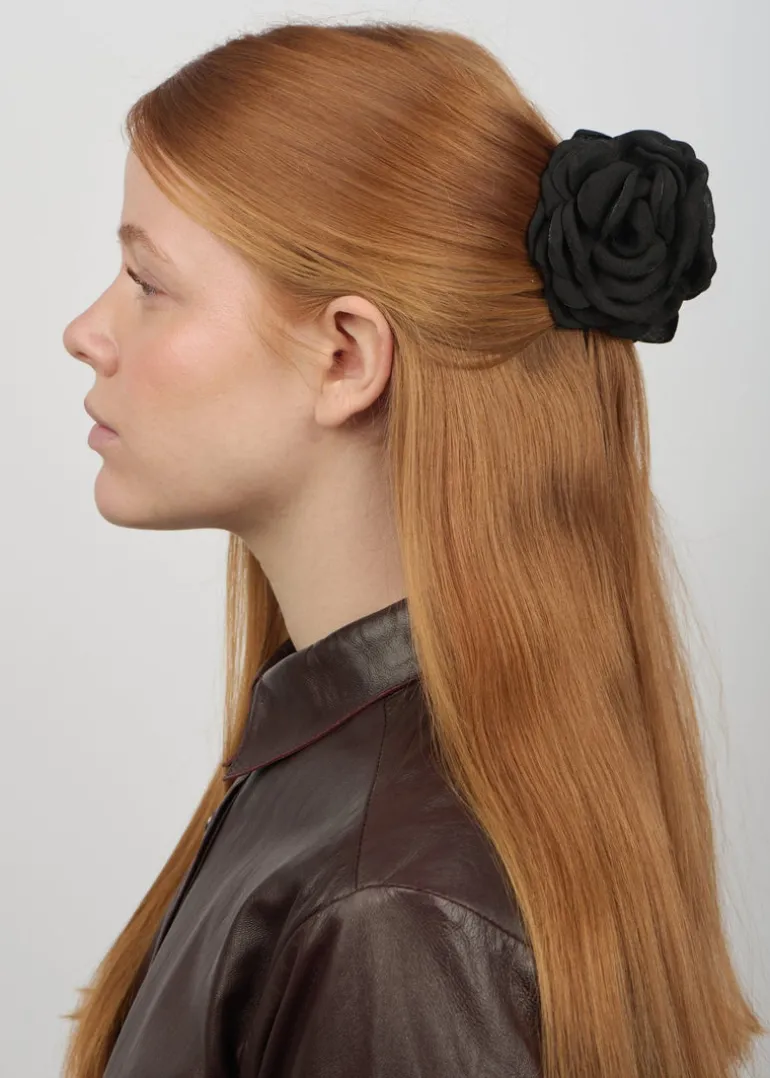 Smooth Rosa Hair Claw Obsidian Black