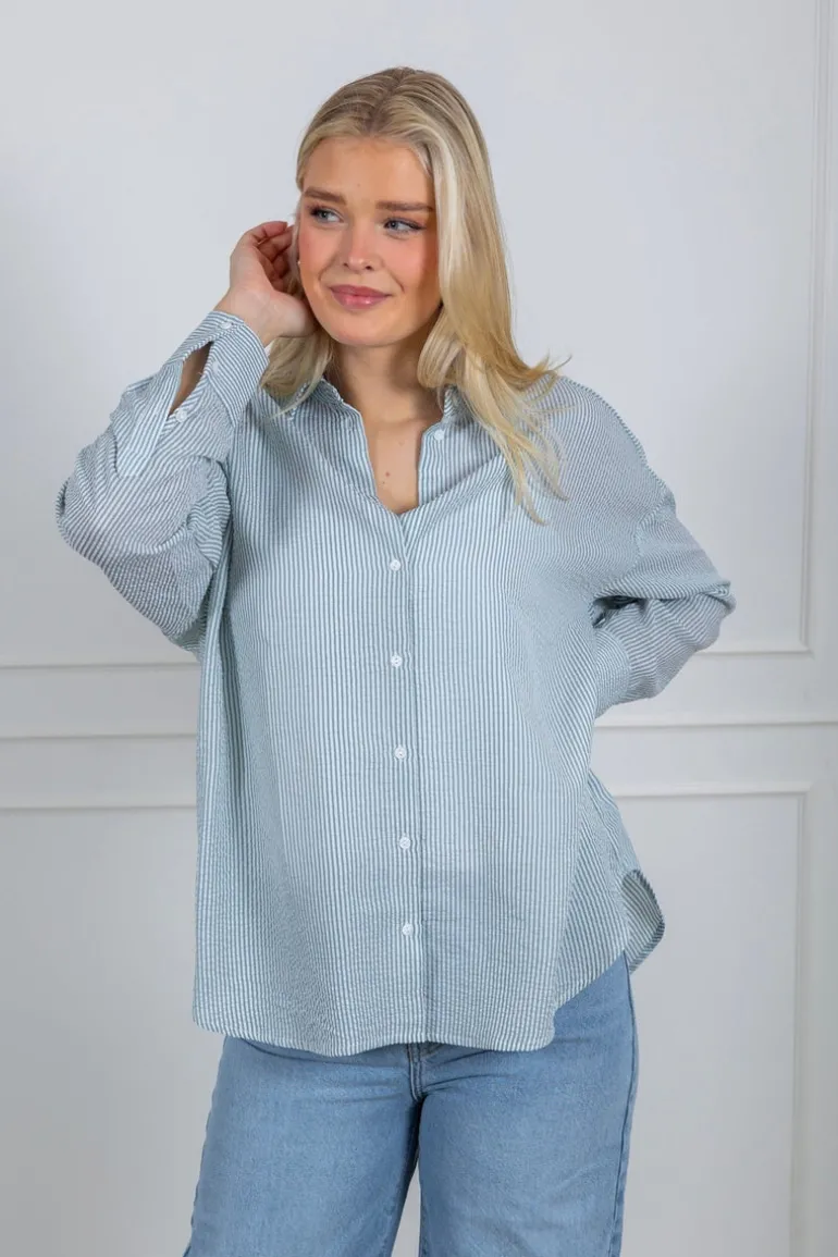 Sonja Shirt Green/White