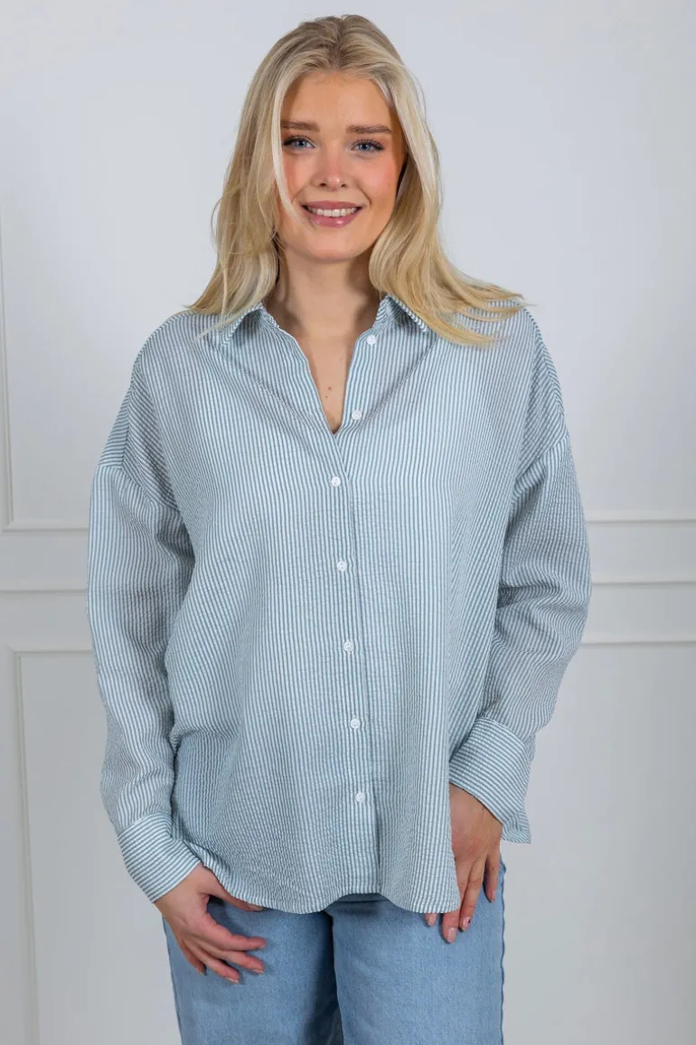 Sonja Shirt Green/White